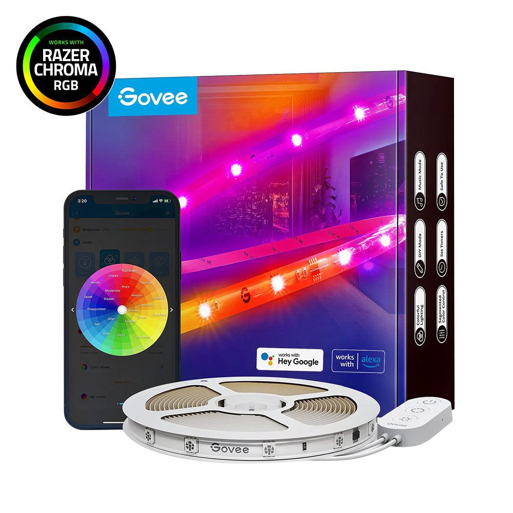govee.com | Govee RGBIC Wi-Fi + Bluetooth LED Strip Lights