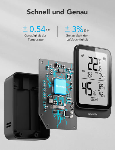 GoveeLife Bluetooth Hygrometer Thermometer-Black