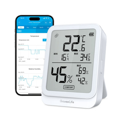  GoveeLife Bluetooth Hygrometer Thermometer-White 